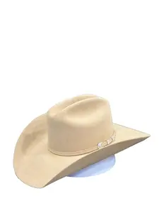 STETSON 10X Butterscotch Shasta 3-Piece Buckle Accented Outside Band Satin Lining Leather Sweatband 4 1/4" Brim Cattleman Crease Hat Crown Made in USA