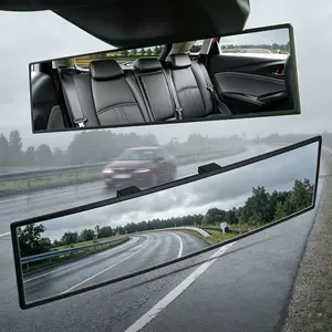 Universal Panoramic 11-Inch Rear View Mirror, Anti-Glare Wide Angle Car Mirror, Rearview Mirrors Accessory for Baby Rear-Facing, Clear Panoramic Convex Mirrors for cars，CarRearviewMirror、CarMirror，RearviewMirror、CarAccessories