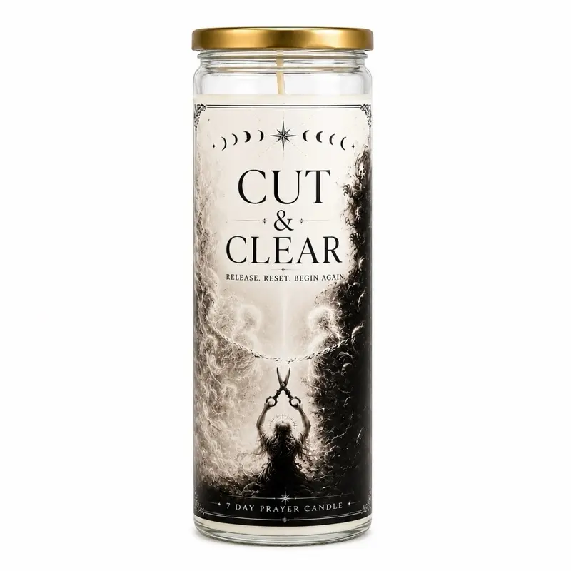 Cut & Clear 7 Day Prayer Candle | Cord Cutting, Release & Energy Clearing Ritual Candle