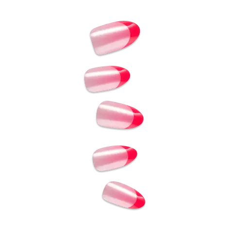 Impress Design No Glue Fake Press On Nails - My Daydreams | French Tips, Pink, Medium, Almond, Manicure