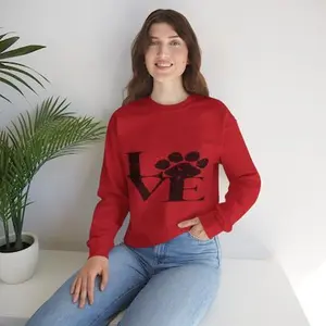 Unisex Heavy Blend Crewneck Sweatshirt Womenswear Cotton Collar