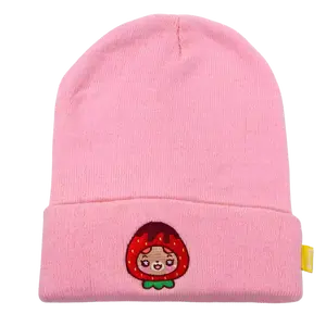 Slimeatory pink strawbeary beanie