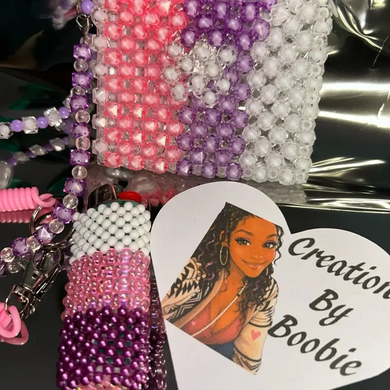 Beaded wallet made with love