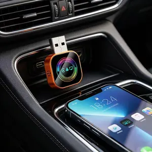 2026 New 3-In-1 Airplay Upgrade, Wired to Wireless Carplay Adapter, Fast Connection, Hands-Free Call, Universal Charger, Carplay Accessories