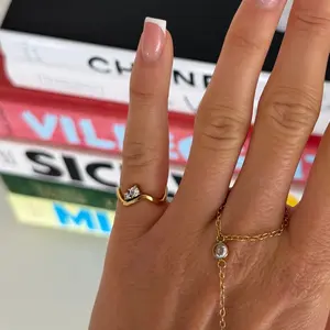 EVRY JEWELS Gold or Silver Plated Women's Shimmer Wave Ring