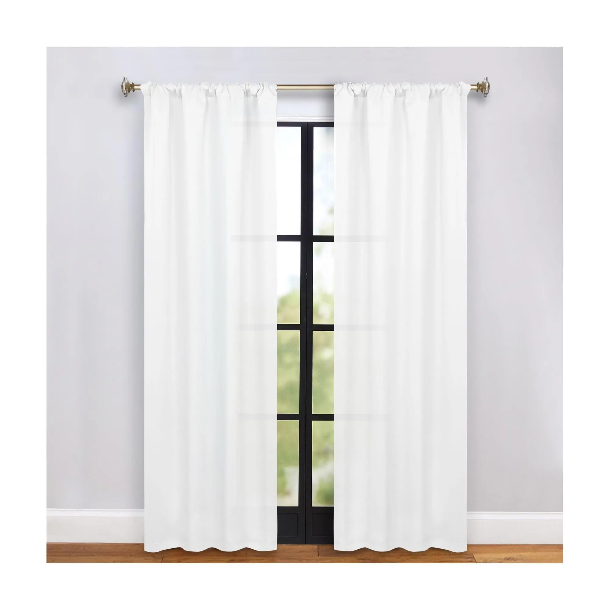 Superior Solid Room Darkening Curtains Set, 36x84