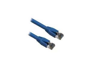 Nippon Labs Cat8 RJ45 2FT Ethernet Patch Internet Network LAN Cable, Indoor/Outdoor, 24AWG, Shielded Latest 40Gbps 2000Mhz, Weatherproof S/FTP for Router, PS4, PS5, Xbox, PoE, Switch, Modem (Blue)
