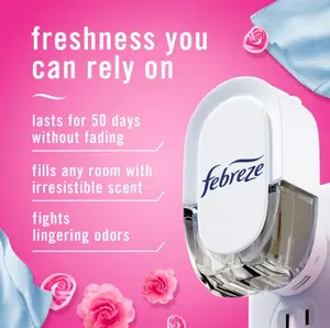 Febreze Fade Defy PLUG Air Freshener Refill, Downy April Fresh, (3) .87 fl. oz. Oil Refills