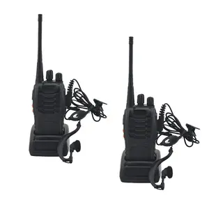 2pcs/lot BF-888S Walkie talkie UHF Two way radio 888s UHF 400-470MHz 16CH Portable Transceiver with Earpiece