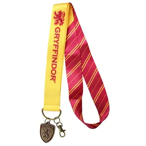 Harry Potter Lanyard With Embossed Metal House Pendant - Extra Wide 1.75" Width Perfect For Pins