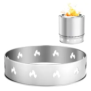 VEVOR 19.5-Inch Stainless Steel Fire Pit Stand, Outdoor Accessory with Flame Vents, Compatible with Solo Stove Bonfire & Ranger, Portable Camping Fireplace Support Frame