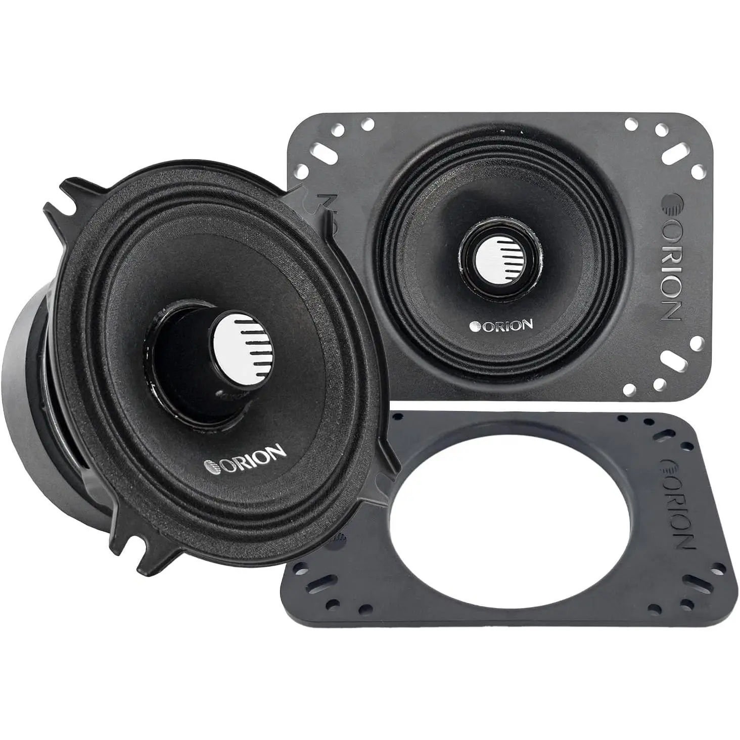Orion CM454 - 4 Inch (With 4x6 Inch Adapter Plate) 4 Ohm Midrange Speakers 100 Watts RMS (Pair)