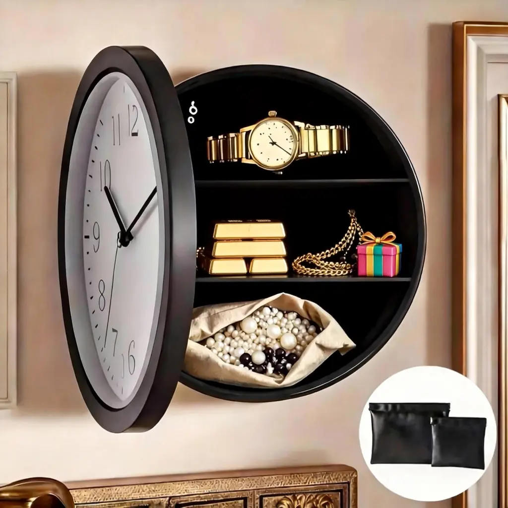 MIDOAIS Multifunctional Concealed Wall-Mounted Security Locker, Money Savings Box with Coin Sorter – Sturdy Home & Office Storage Solution