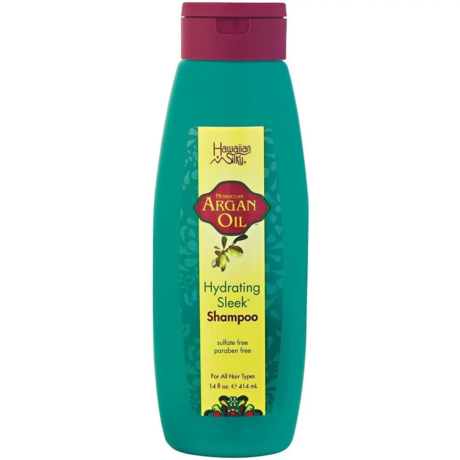 Hawaiian Silky Argan Oil Hydrating Sleek Shampoo, 14 Ounce