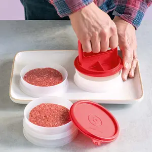 Tupperware Unique Press and Keepers Set for Perfect Hamburger Patties and Storing in Freezer