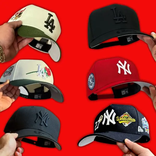 New Era MLB NY Yankees & LA Dodgers 9FORTY Adjustable Snapback Cap – Baseball Hat for Men Women, Stylish Team Logo Embroidery, Curved Brim Design, Adjustable Back Strap, Classic MLB Fan Gear, Sports Accessory, Everyday Casual Streetwear USA