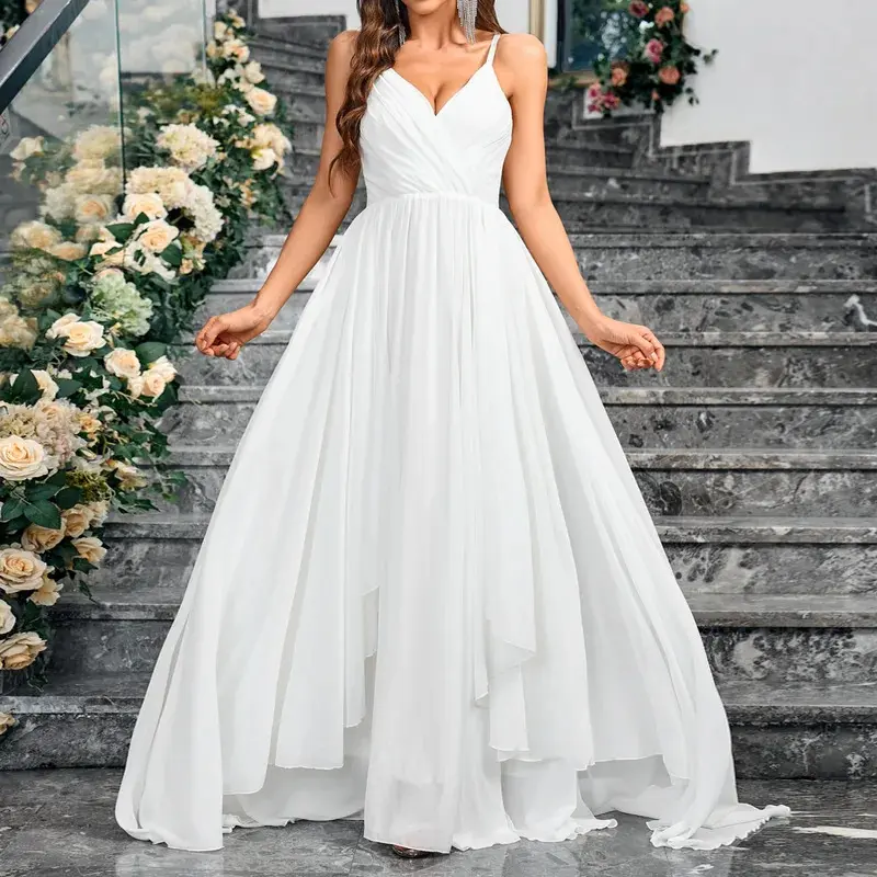 Long white party dress - TikTok Shop
