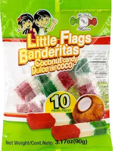 Mexican Coconut Candy 10CT Fiesta Pack - Authentic Dulce De Coco Banderitas Pinatera for a Sweet and Colorful Experience by Don Turinos