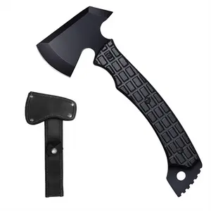 Camping Axe and Survival Hatchet Full Tang with 3.7in Stainless Steel Blade,Hammer  Outdoor Survival Camping Throwing and Everyday Tasks, Black
