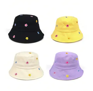 Flower Embroidered Bucket Hat, Gardening, Garden Boho Wedding Gifts, Bachelorette Party Favor Ideas, Plant Lovers, Christmas, Birthday, Mother's Day