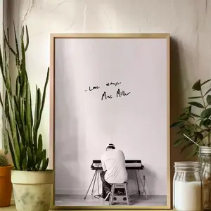 [NO FRAME]Mac Miller Poster – Love Always Black and White Wall Art