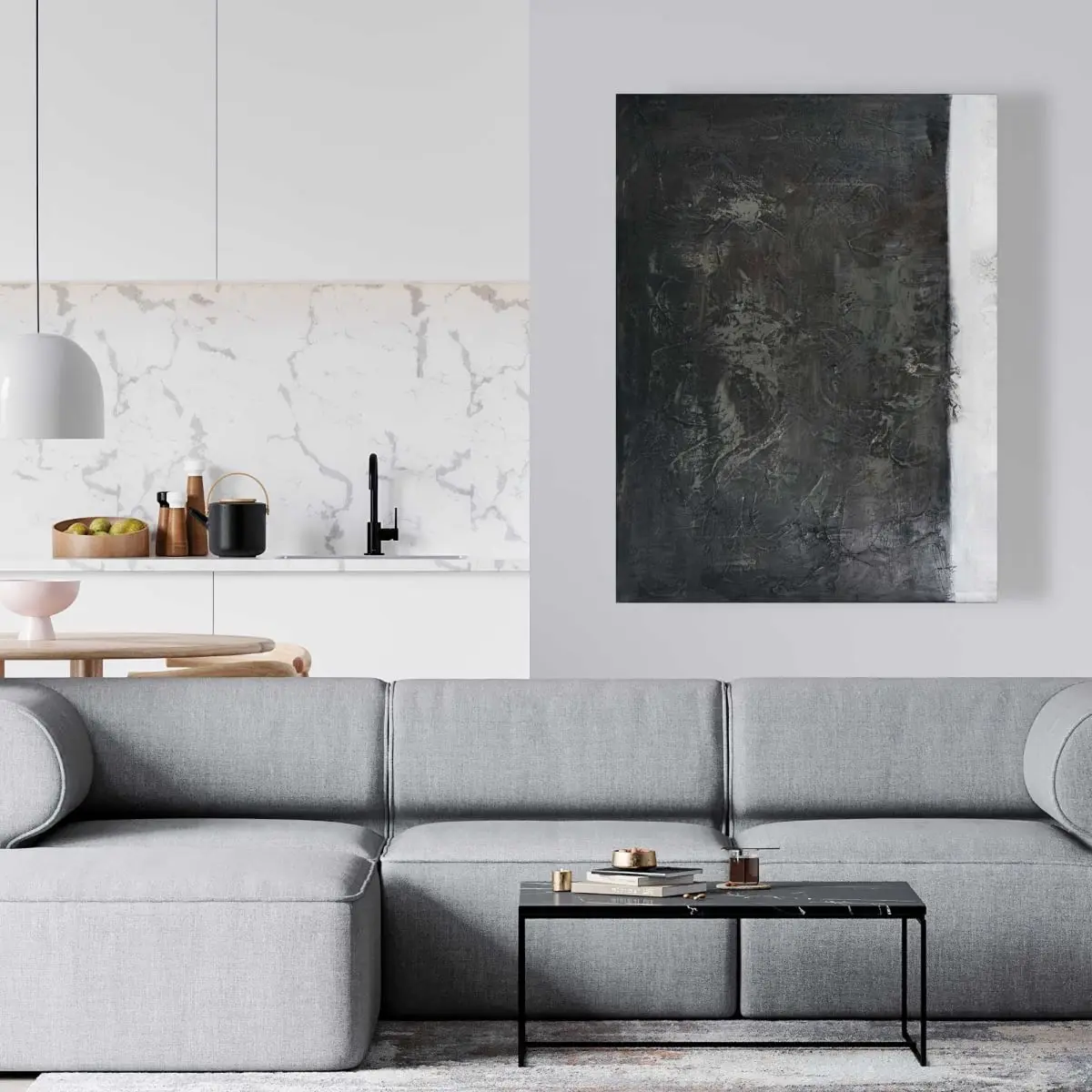 212 MAIN Artistic Abstract Shape Wall Artwork Print, 36x48 in, Minimalist Home Decor for Bedroom