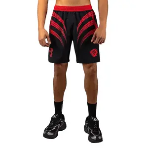 Venum x Mike Tyson Tiger Training Shorts - Deep Black/Intense Red