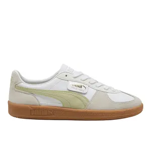PUMA Mens Palermo Leather Lace Up Sneakers Shoes Casual - White