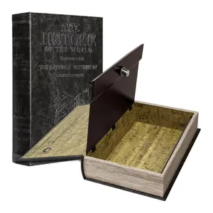 Barska Large Antique Book Lock Box with Key Lock