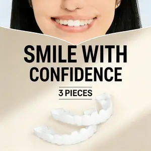 Instant Glow Up in 1 Minute! Instant Whitening 2026 New Snap On Veneers 3 Pack -Smile Makeover Soft Silicone No Pain Custom Fit Natural White Smile Hack for Men & Women