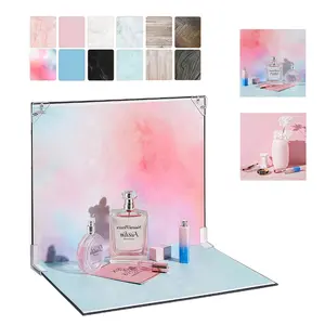 16X11.5 Inch Photography Backdrop Set: 6pcs of Reversible Background Paper with 12 Designs, Ideal for Capturing Food, Jewelry, And Cosmetic Images