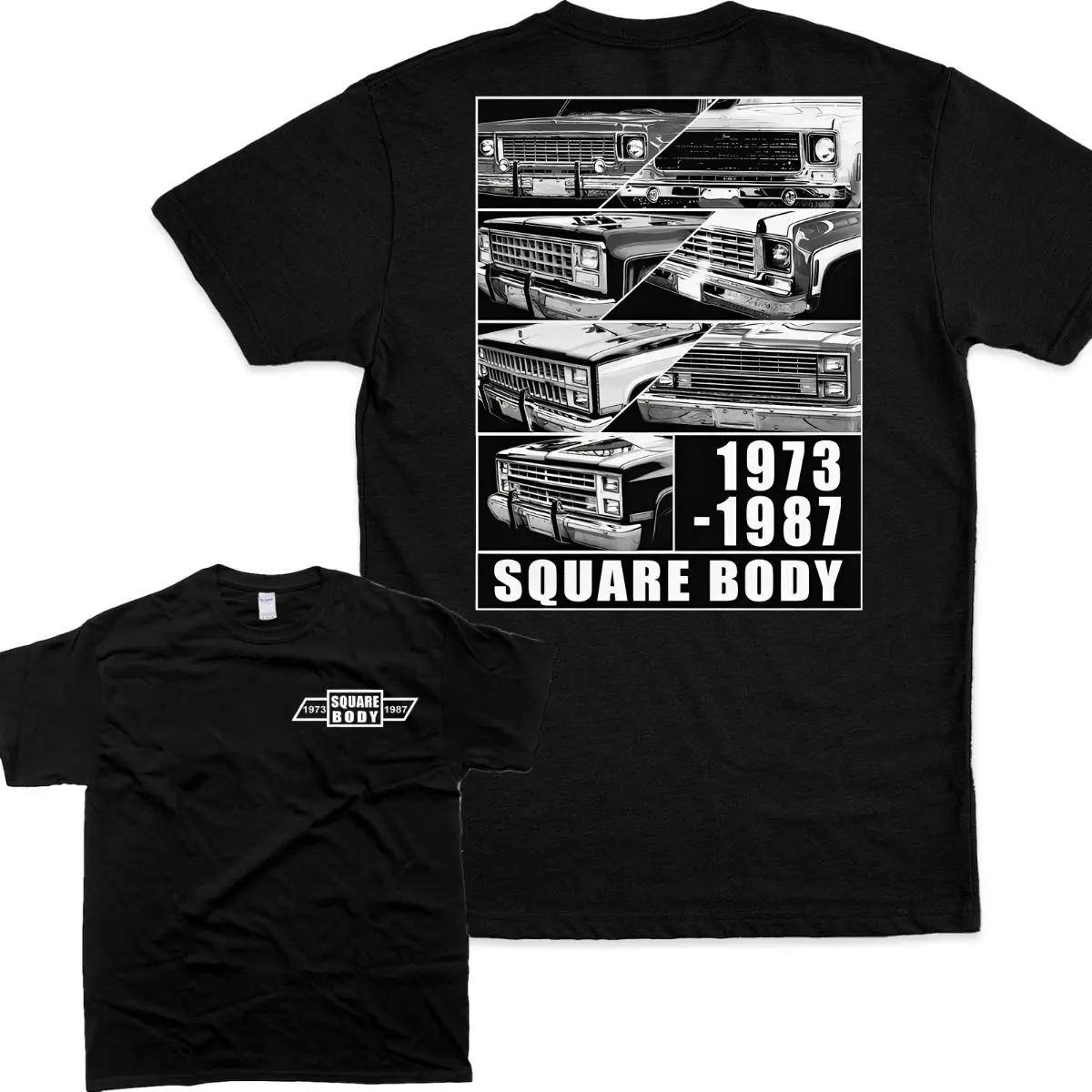 Aggressive Thread Square Body T-shirt 1973-1987 C10, Gift For Men Casual Menswear Top Streetwear, Full Size, Full Color, Cotton