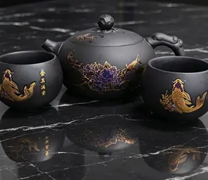 Thermochromic Peony & Koi Fish Zisha Xishi Teapot