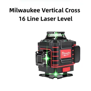Milwaukee M12 16 Line Laser Level, 12V Lithium-Ion Cordless Self-Leveling Tool for Precision Cabinet Installation & Tile Alignment, ±0.2mm High Accuracy
