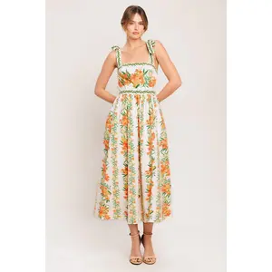 MARIGOLD BREEZE WOVEN MIDI DRESS