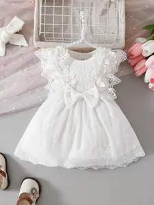 Girls' Summer Party Dress, Floral Loose-Fitting Princess Dress, Bow Ballet Dress, Dresses Summer, All Seasons Fashion