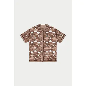 Seashell Crochet Knit Shirt
