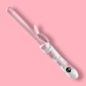 Belmaker Rotating Curling Iron Maiden Cat's Paw Print 1 inch Barrel for Beach Curls Waves Dual Voltage Gift for Women 3 Heat Ranges 110-230V