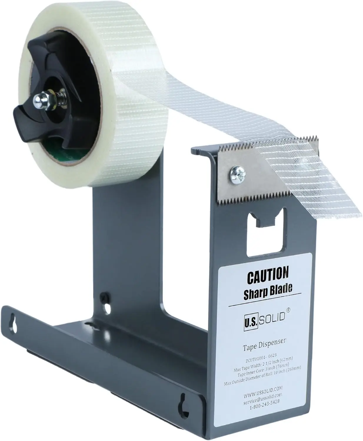 U.S. Solid Manual Desktop Tape Dispenser – Heavy-Duty Metal Tape Cutter with Multiple Mounting Options