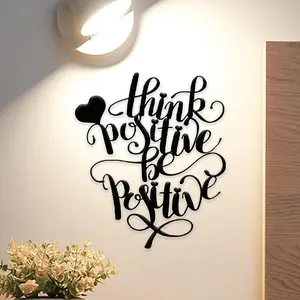 Positive Letter Pattern Wall Art, Creative Wall Decor, Wall Hanging Decor for Home Living Room Bedroom, Home Decor, Ornaments, Wall Art Decoration
