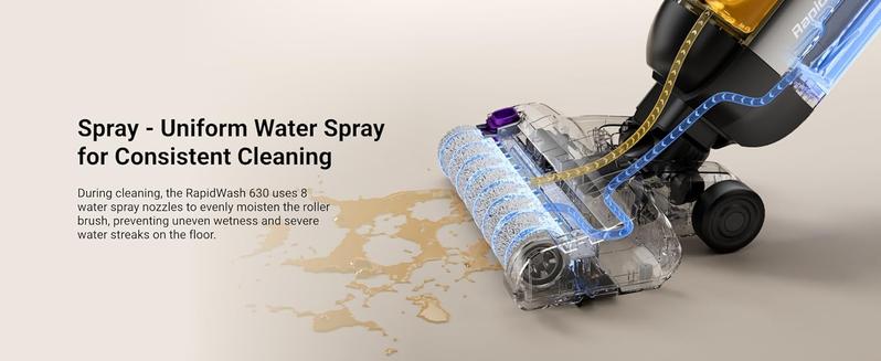 Eureka RapidWash 630 Cordless Wet Dry Cleaner 170° Reclinable Hot Air Drying Self Cleaning Vacuum Mop Combo for Hard Floors Pet Hair Sticky Messes Jumpstart Sale