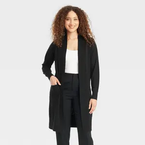 Women's Duster Cardigan - A New Day Black S