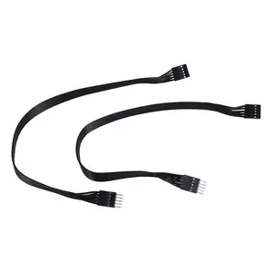 2Pcs Motherboard HD Audio 9Pin Male to Female Extension Cable for PC DIY Black 30CM