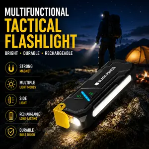 BlackPanda Mini Pocket EDC Emergency LED Flashlight - Portable USB Rechargeable Waterproof Ultra Bright Torch Light for Camping & Hiking, Portable Flashlight