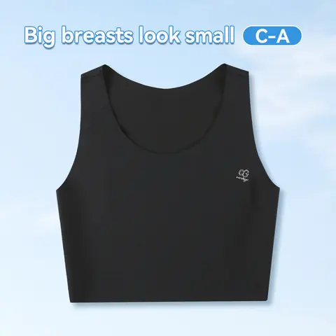 Women's Minimizer Bra Binder in Nylon Fabric for Big Breasts Look Small C-A Size S-6XL Clearance Sale Seamless Underwear Sport Bra