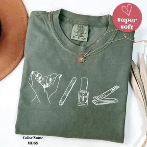 Nail Tech Shirt, Cute Nail Salon T Shirt, Manicurist Graduation Gift For Nail Artists & Technicians