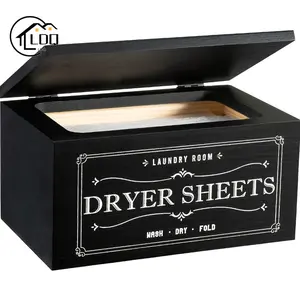 1pc Dryer Sheet Holder with Hinged Lid, Rustic Farmhouse Dryer Sheet Container, Laundry Room Accessories,Paper Dispensers, Fabric Softener Dispenser for Laundry Storage Organization Boxes Organiser