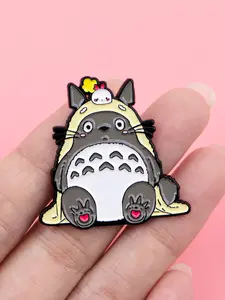Adorable Anime Character Enamel Pin Brooch Lapel Badge, Cartoon Movie Backpack Chestpin, Fashion Hat Pins Clothing Accessory Gift