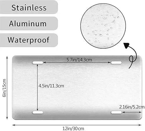 This Is Fine Dog License Plate - Hell Fire Meme Vanity Tag - Funny Car Decor for Chaos Lovers - Aluminum Front Plate Gift - Humorous Mood Car Accessory