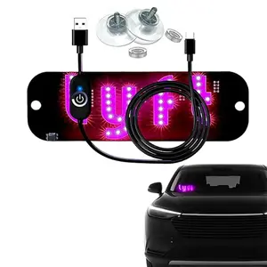 LED Car Windshield Sign for Uber Drivers – USB Plug, Adjustable Brightness, Suction Cup Install, Rideshare Accessories for Cars Trucks SUVs